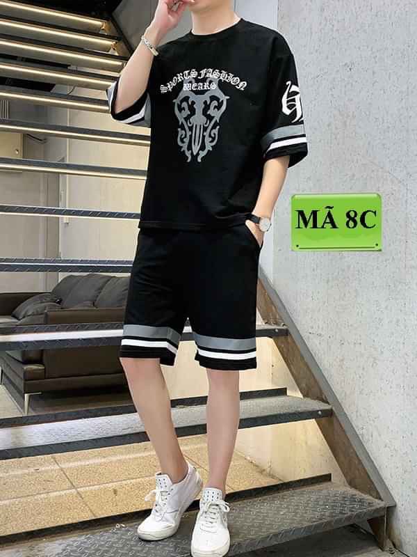[HCM]Đồ bộ thể thao nam  sEt bộ thể thao nam chất thun lạnh mịn mát  thời trang mùa hè phù hop đi chơi đi dạo phố.