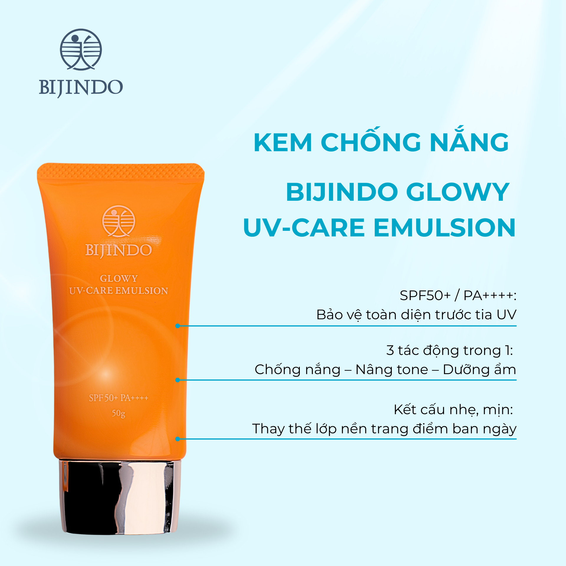 日焼け止め BIJINDO SUN BLOCK CREAM Kem chống nắng BIJINDO Sun Block Cream chính hãng, SPF 50, PA ++