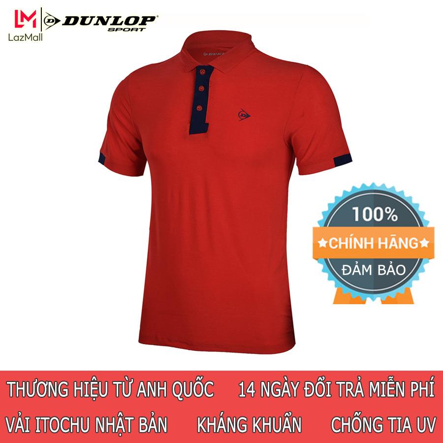 Áo thể thao nam Dunlop - DABAS9089-1C Polo thun nam phù hợp chơi cầu lông tennis mặc hàng ngày