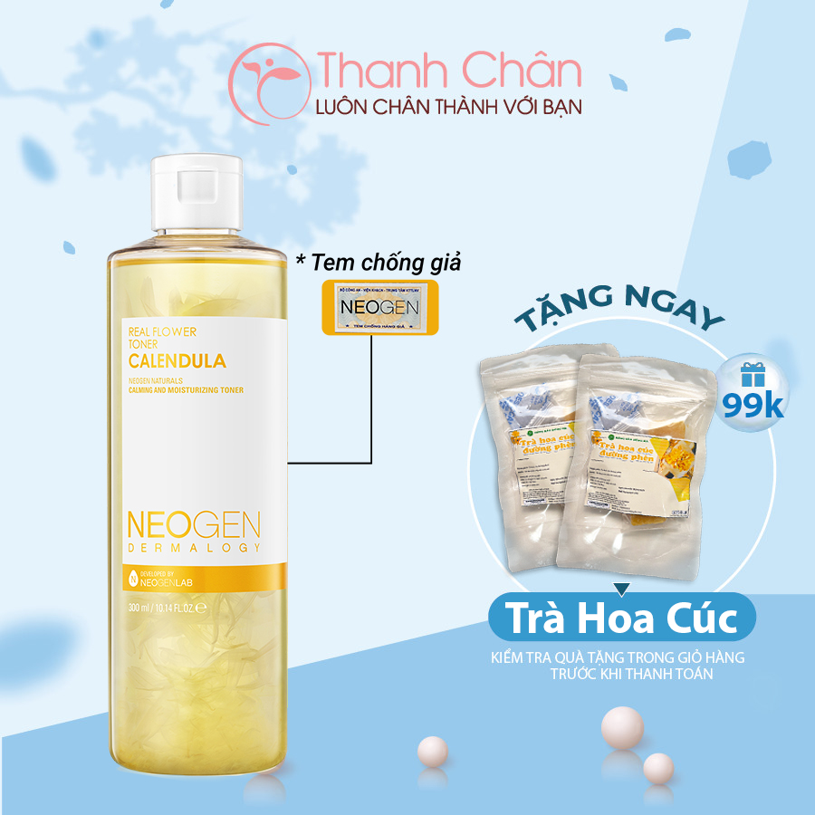 Nước hoa hồng toner hoa cúc cân bằng làm dịu da, cấp ẩm cho da mụn neogen calendula 300ml