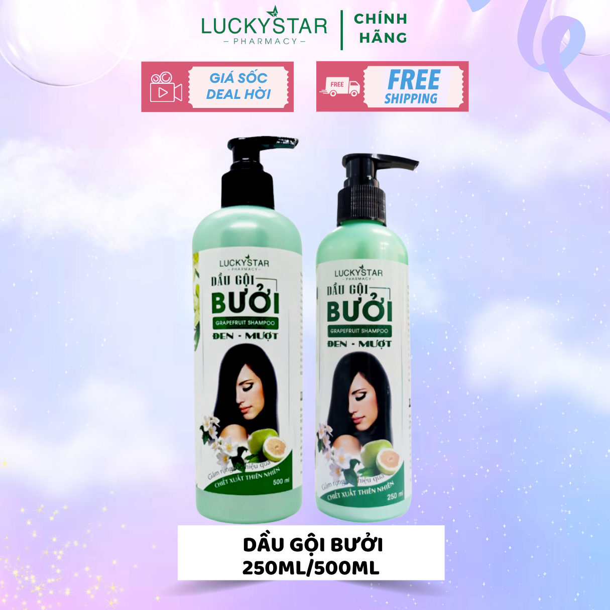 Dầu Gội Tinh Dầu Bưởi Lucky Star