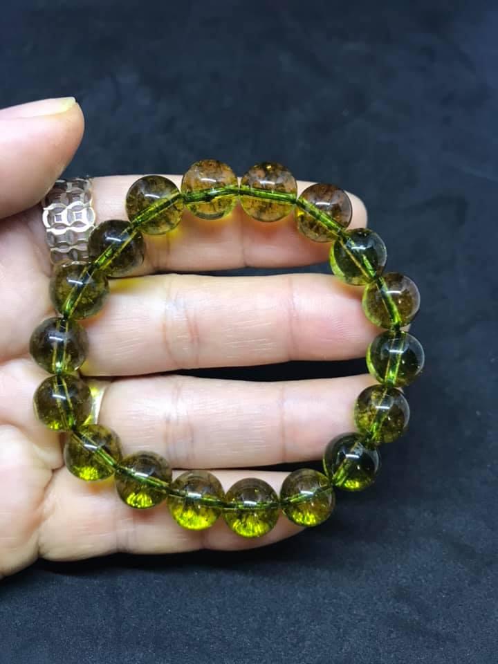 [HCM]VÒNG TAY THẠCH ANH ƯU LINH XANH RÊU 10LY