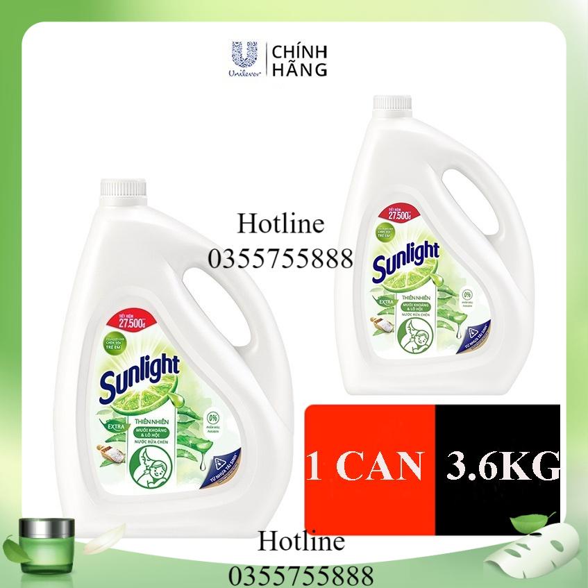 Nước rửa chén Sunlight Thiên nhiên can 3,6kg