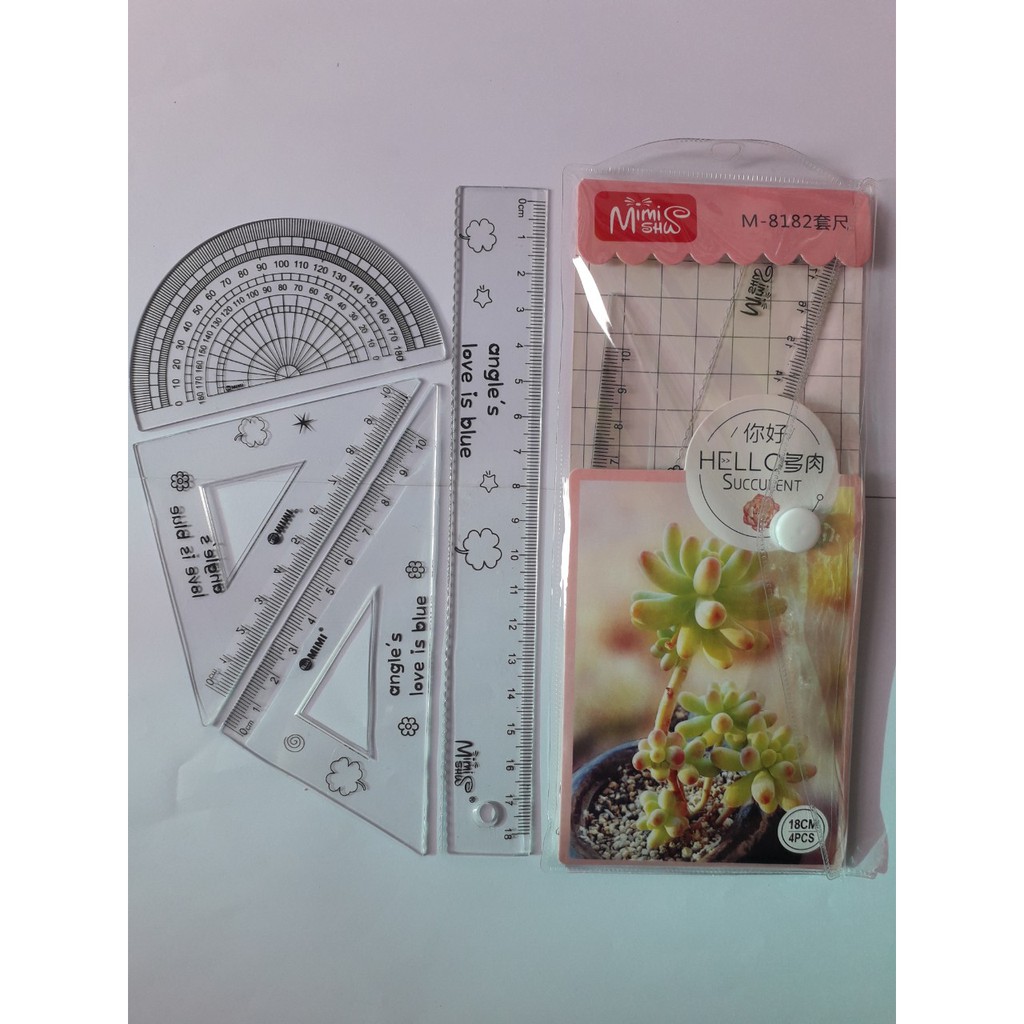 Bộ thước kẻ 18cm 8182