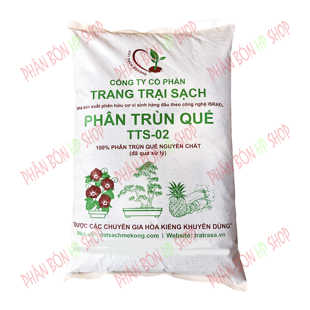 Phân trùn quế mêkong tts-02 – 100% trùn quế nguyên chất –