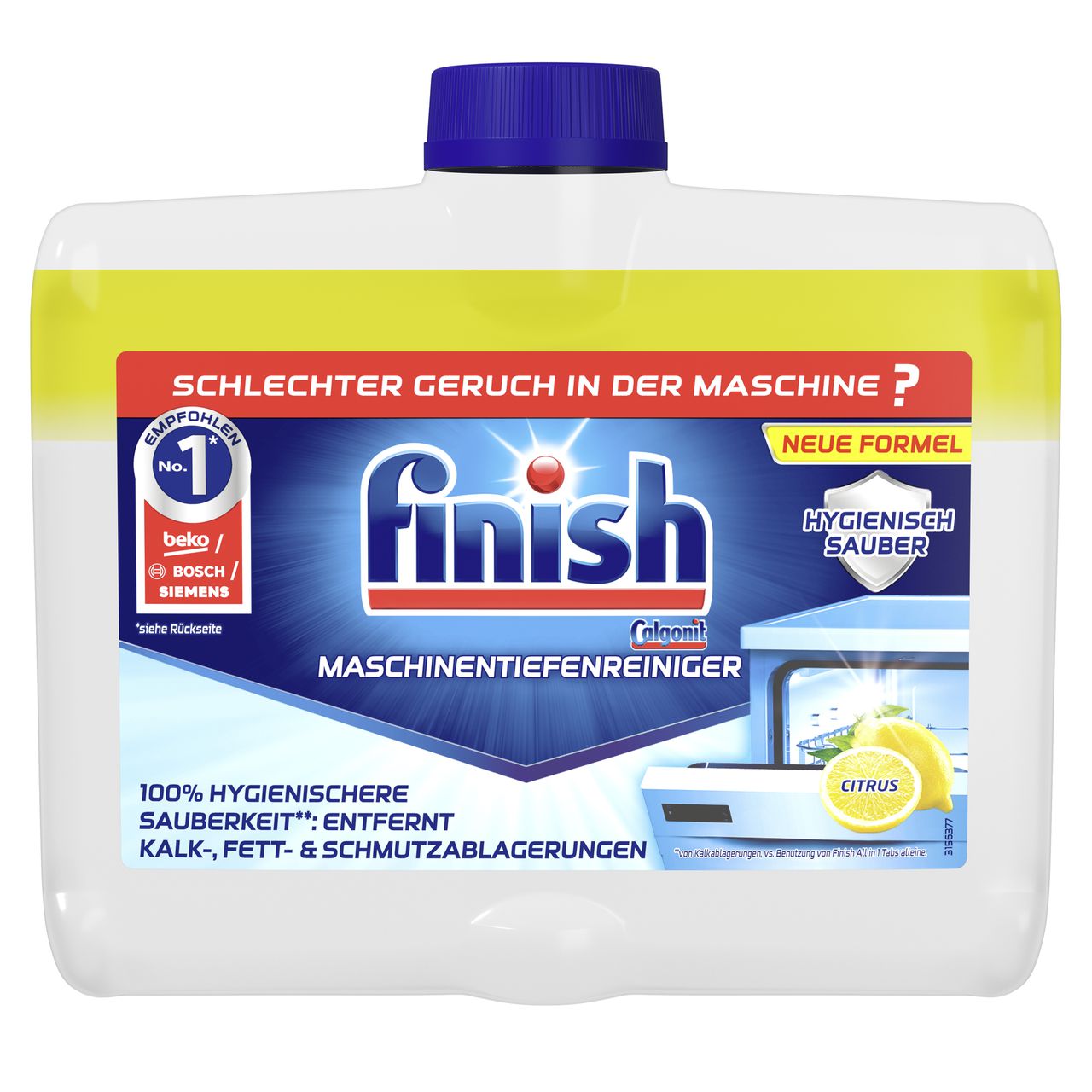Dung dịch vệ sinh máy rửa bát Finish 250ml, nước tẩy cặn canxi dầu mỡ finish dùng cho máy rửa chén