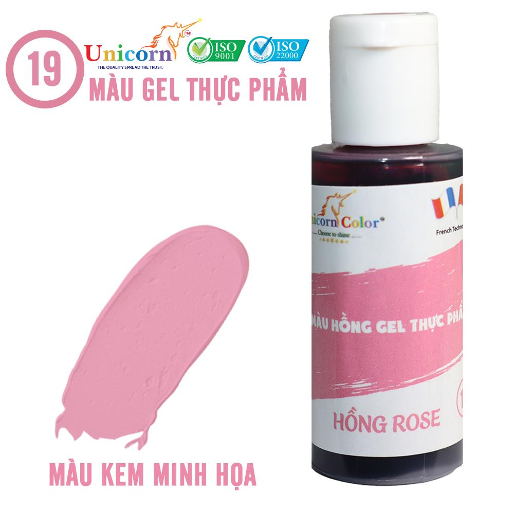 MÀU GEL UNICORN HỒNG ROSE D19- Nguyên liệu làm bánh kem- ĐỒNG TIẾN VIỆT NAM