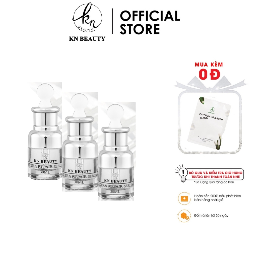 [🎁QUÀ TẶNG MẶT NẠ] Combo 3 Serum Trắng Da Ngừa Nám KN Beauty Extra Repair Serum 30ml - Phụng Store 2