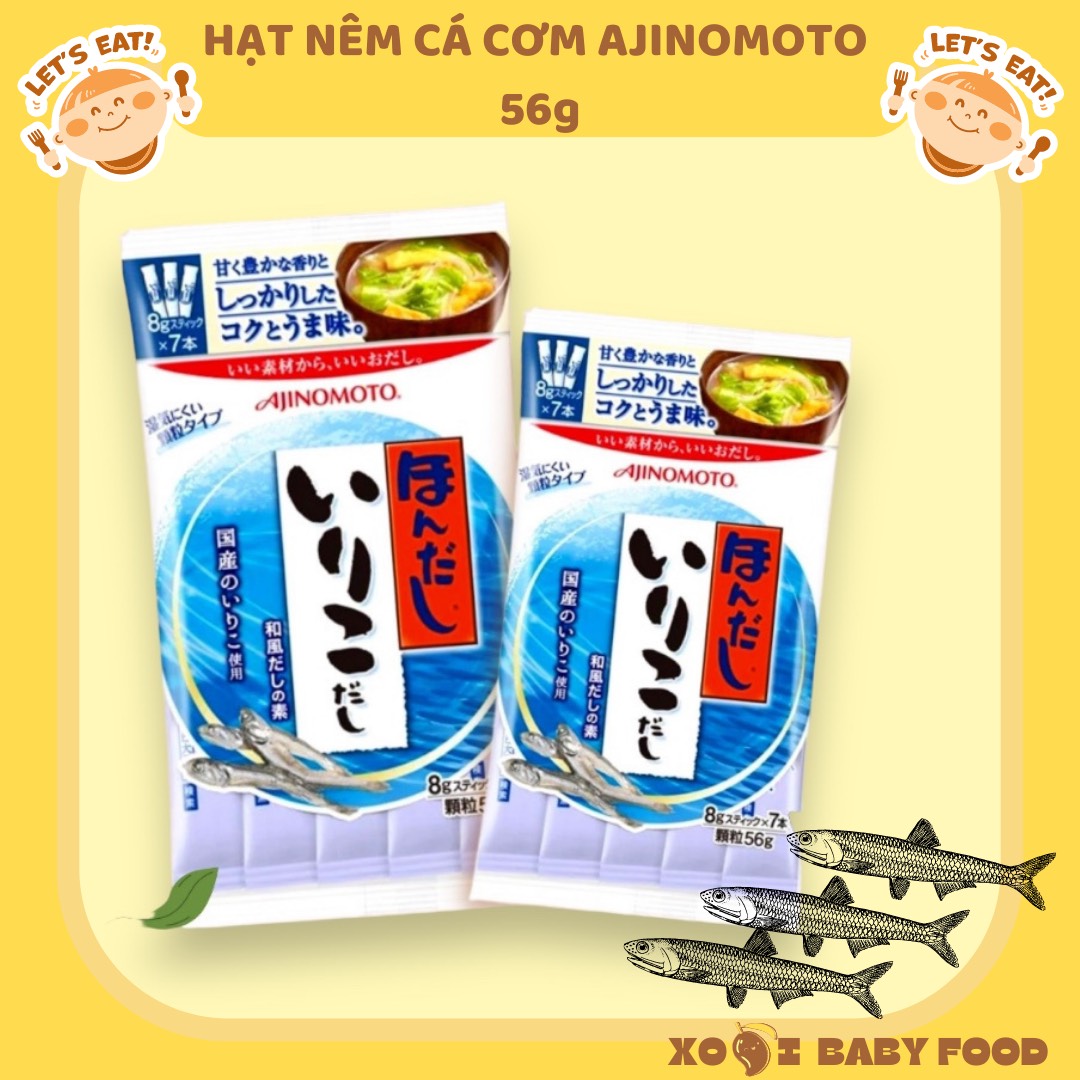 DATE T6.2024 Hạt Nêm Cá Cơm Ajinomoto Nhật Bản - Gia Vị Ăn Dặm Cho Bé Ống