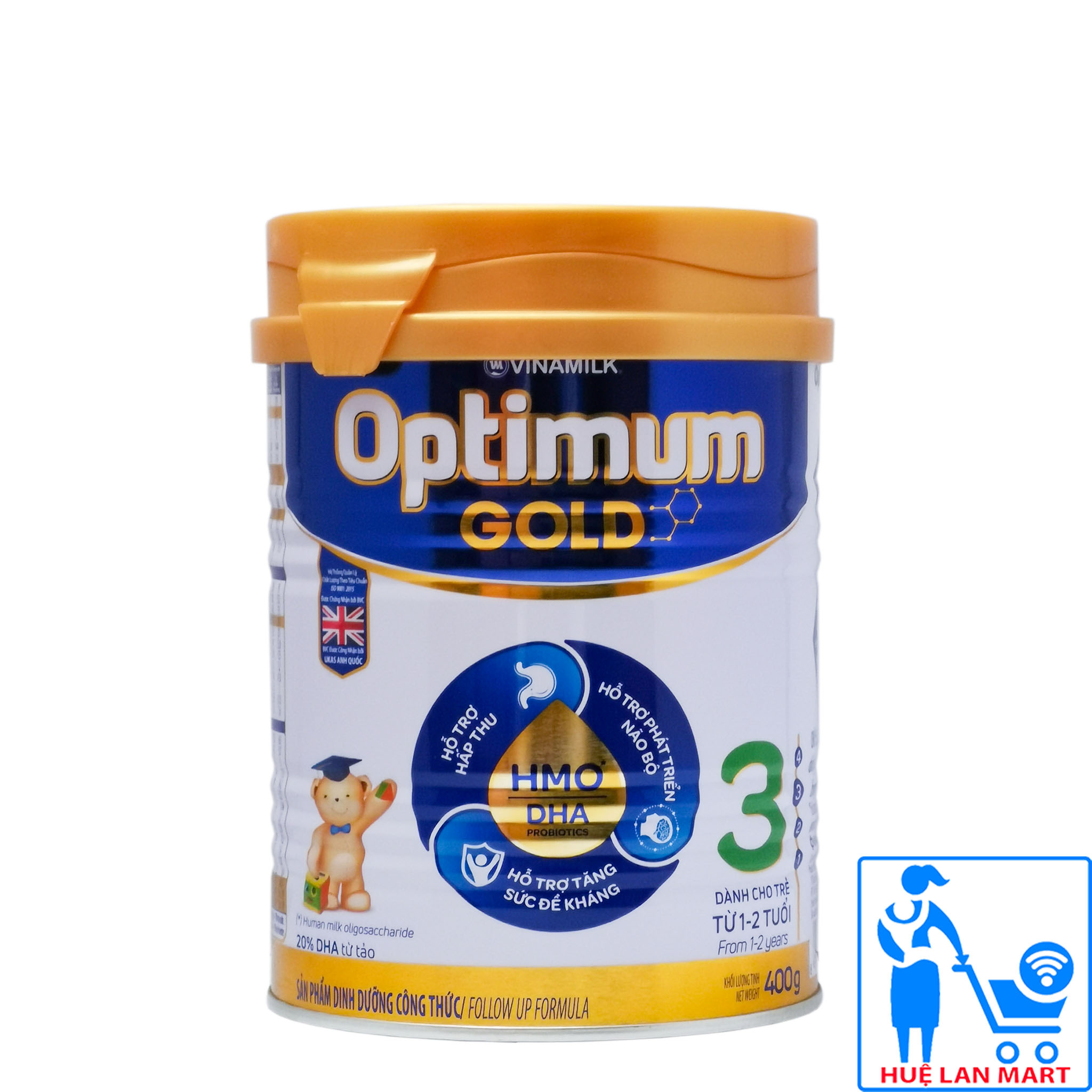 Sữa Bột Vinamilk Optimum Gold 3 - Hộp 400g (Cho trẻ 1~2 tuổi)