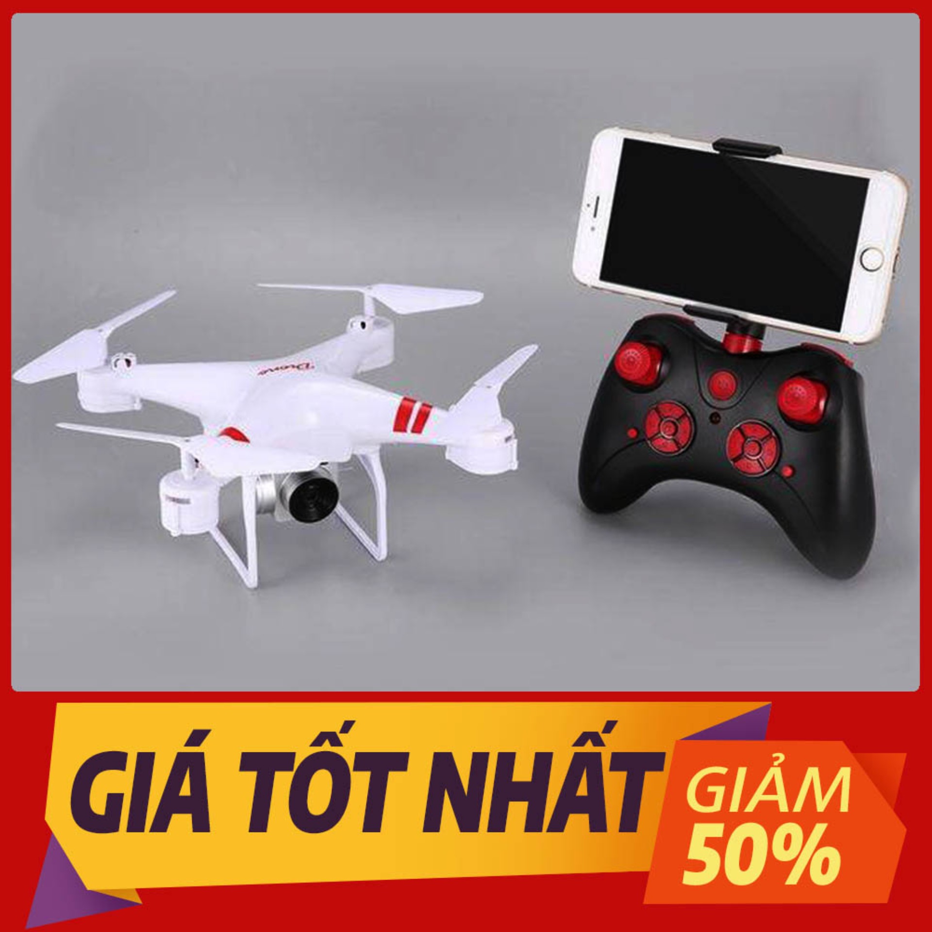 [Có video] Máy bay điều khiển từ xa Flycam KY101 Camera Full HD Kết nối Wifi có tay cầm điều khiển
