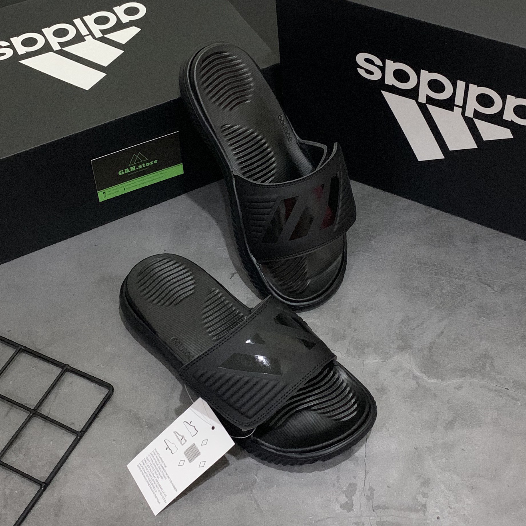 Dép adidas alphabounce đen full - fullbox tem tag - hcm