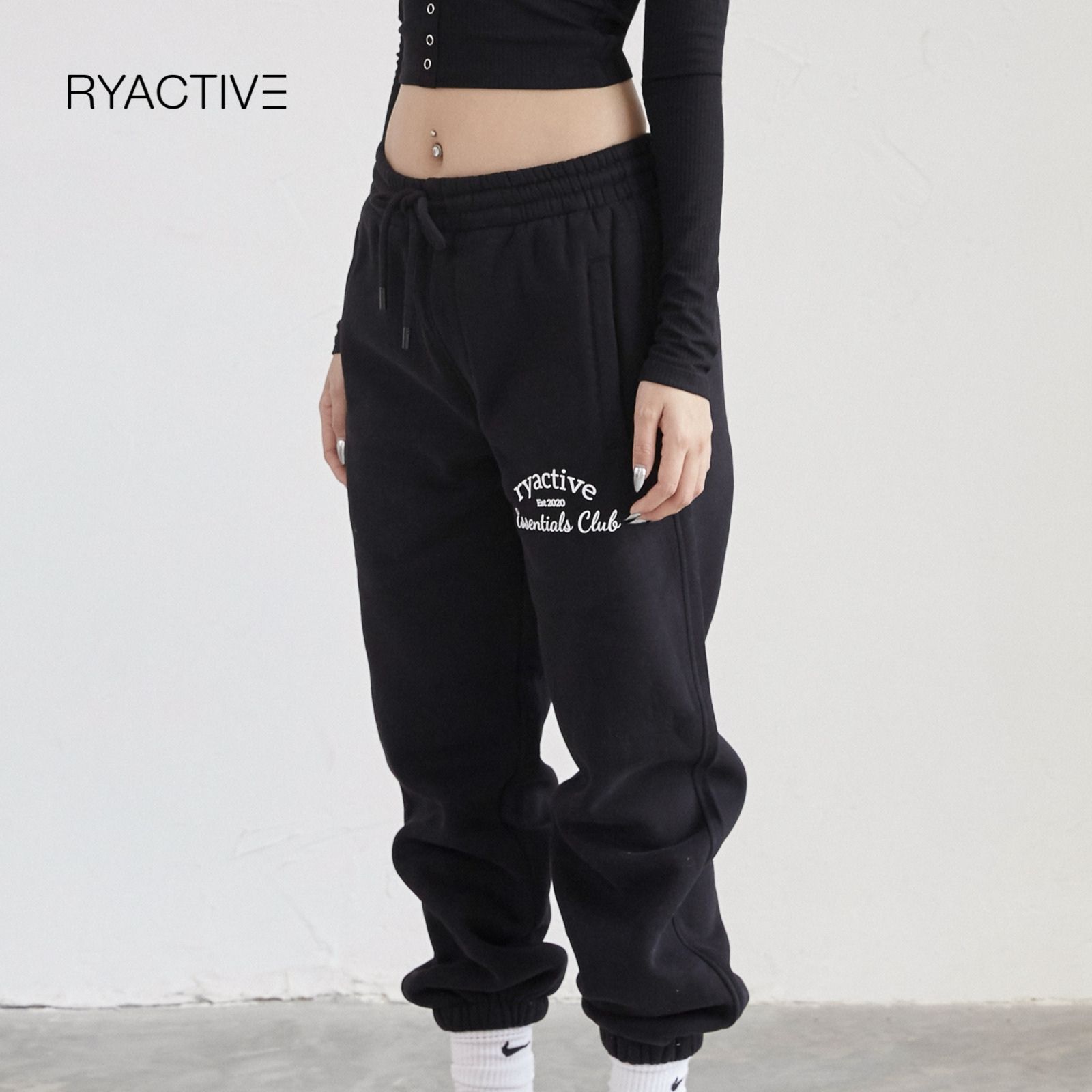 Quần jogger nữ thể thao ryactive - oversize jogger black