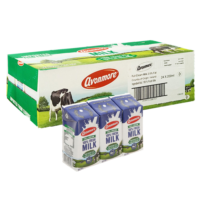 Thùng 24 hộp Sữa Avonmore nguyên kem loại 200ml hộp