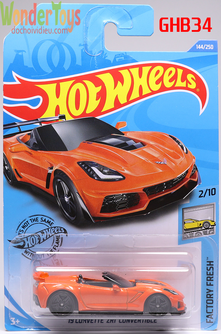 Xe mô hình hot wheels '19 corvette zr1 convertible collections factory fresh - 2020 - ghb34