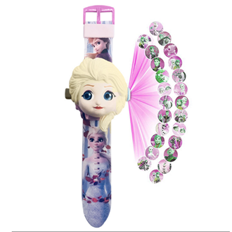 Đồng hồ cho bé hình người nhện elsa, batman, đội cứu hộ, ninja chiếu hình ảnh lên tường người nhện