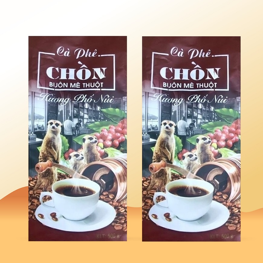 1kg cà phê chồn buôn mê thuột - 2 gói 500gram cà phê pha phin chồn ban mê