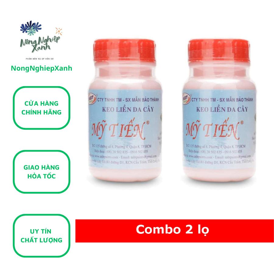 Combo 2 lọ Keo liền da cây Mỹ Tiến hũ 100gr