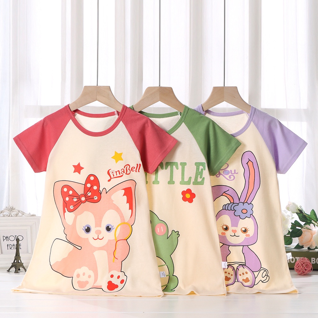 Bộ Đồ Ngủ Tay Ngắn Chất Cotton Mỏng Nhẹ Thời Trang Mùa Hè Xinh Xắn Cho Nữ