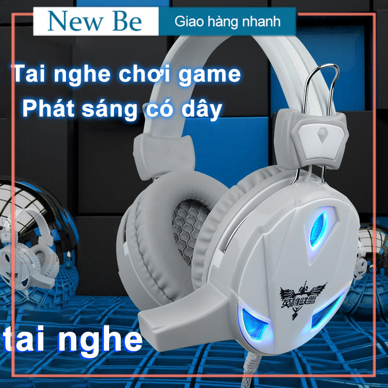 【New Be】Tai nghe H7 chụp tai chuyên Game có mic thoại Led [ dùng cho điện và PC ]