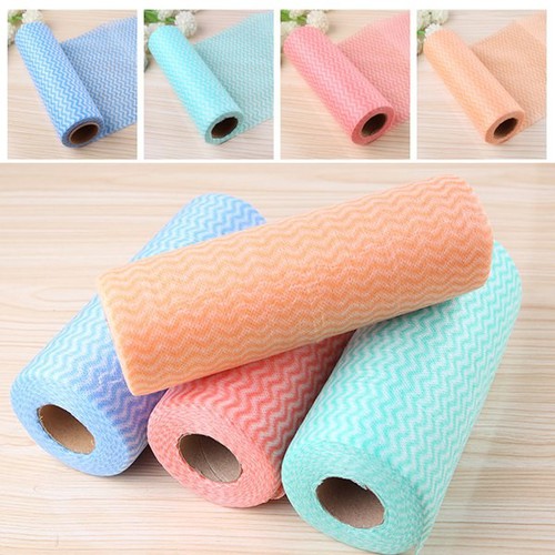 Cuộn khăn lau đa năng giao màu ngẫu nhiên