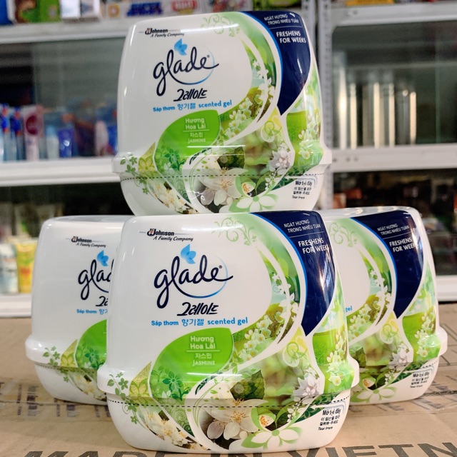 Sáp Thơm Để Phòng Khử Mùi Glade 180G Hương Hoa Lài ( Mầu Xanh )