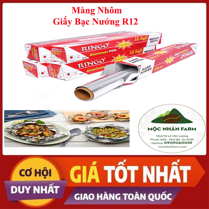 Cuộn Giấy Bạc Nướng Thực Phẩm Ringo R12 size 12 inch