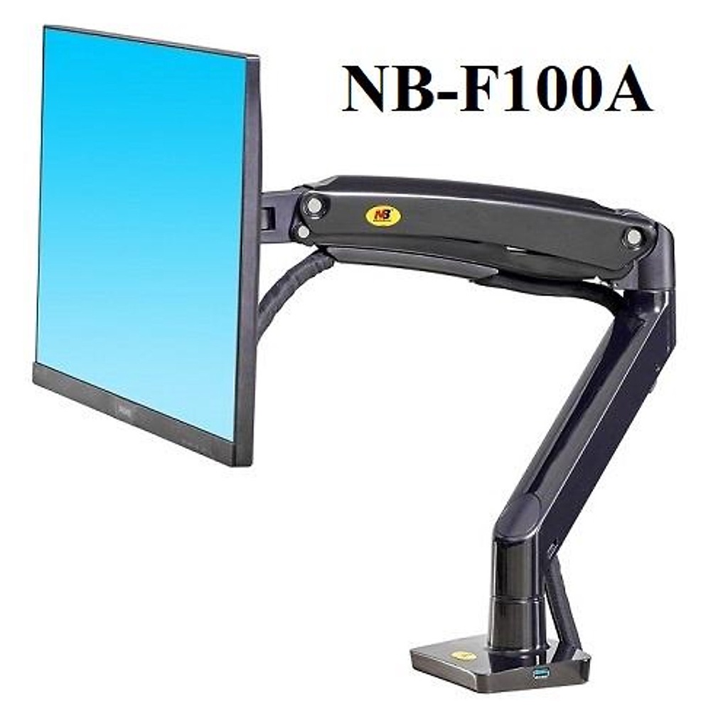 Giá treo đỡ màn hình máy tính NB-F100A 17 inch đến 32 inch cao cấp kẹp bàn xoay 360 độ