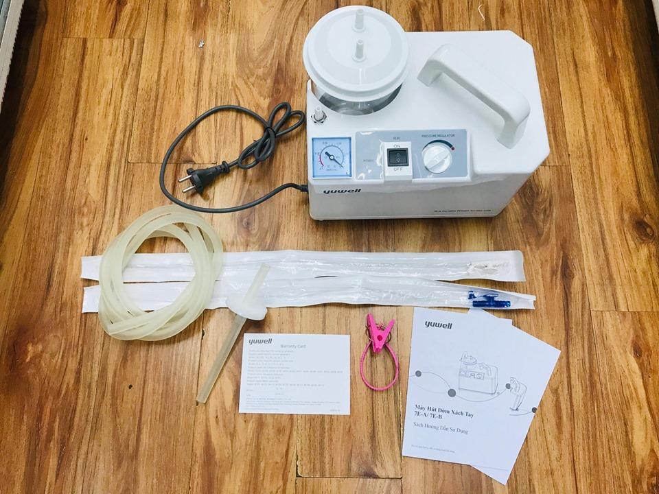 Máy hút dịch, hút đờm mũi, họng 1 bình yuwell 7e-a/b/d