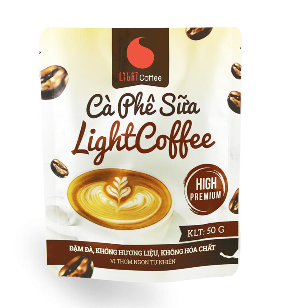 [HCM]Cà phê hòa tan 3in1  cà phê sữa không hương liệu - Light Coffee - 50gr/gói