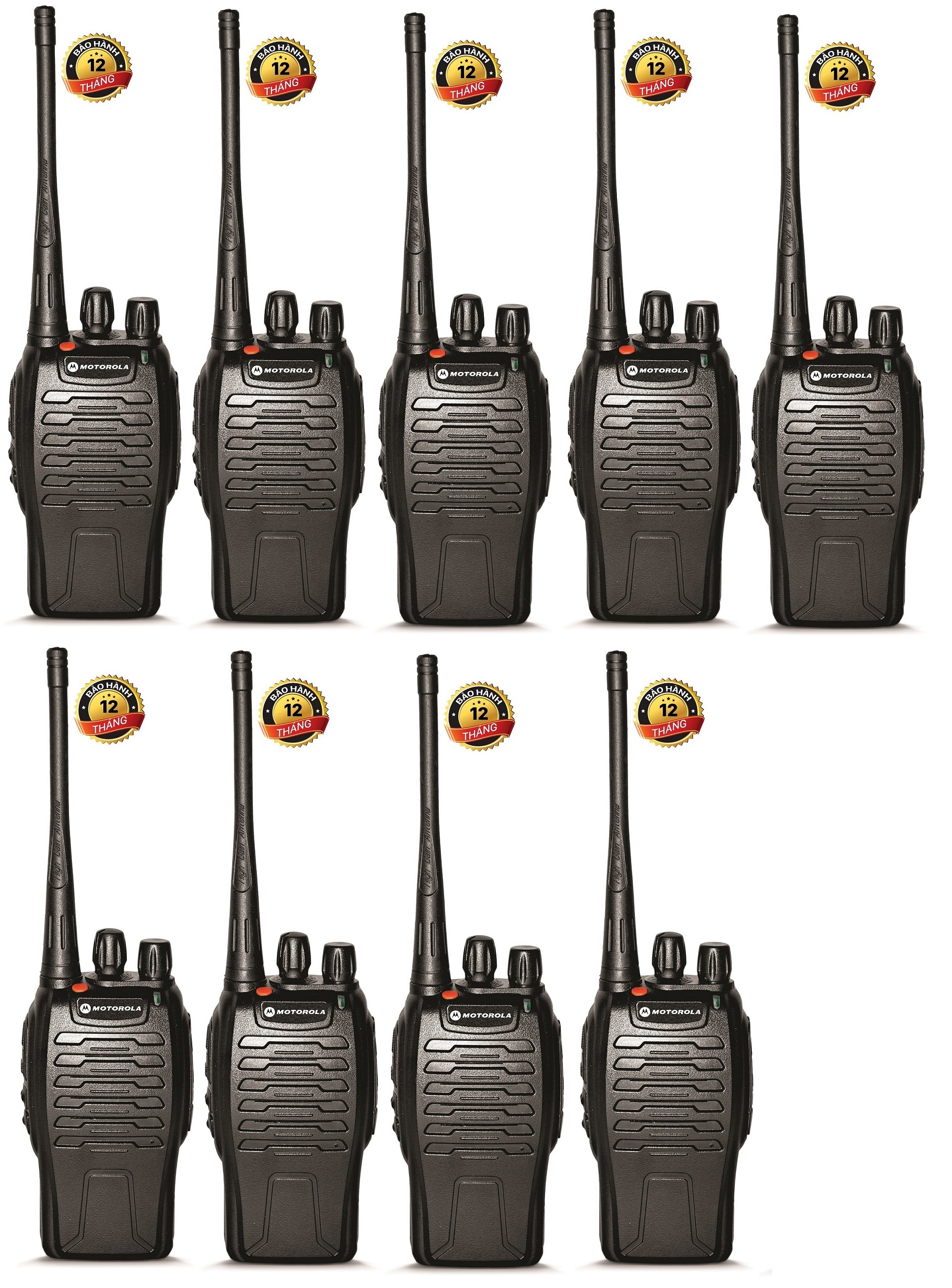 Bộ 9 Bộ đàm chất lượng cao Motorola GP668-Tặng 09 tai nghe đen theo máy