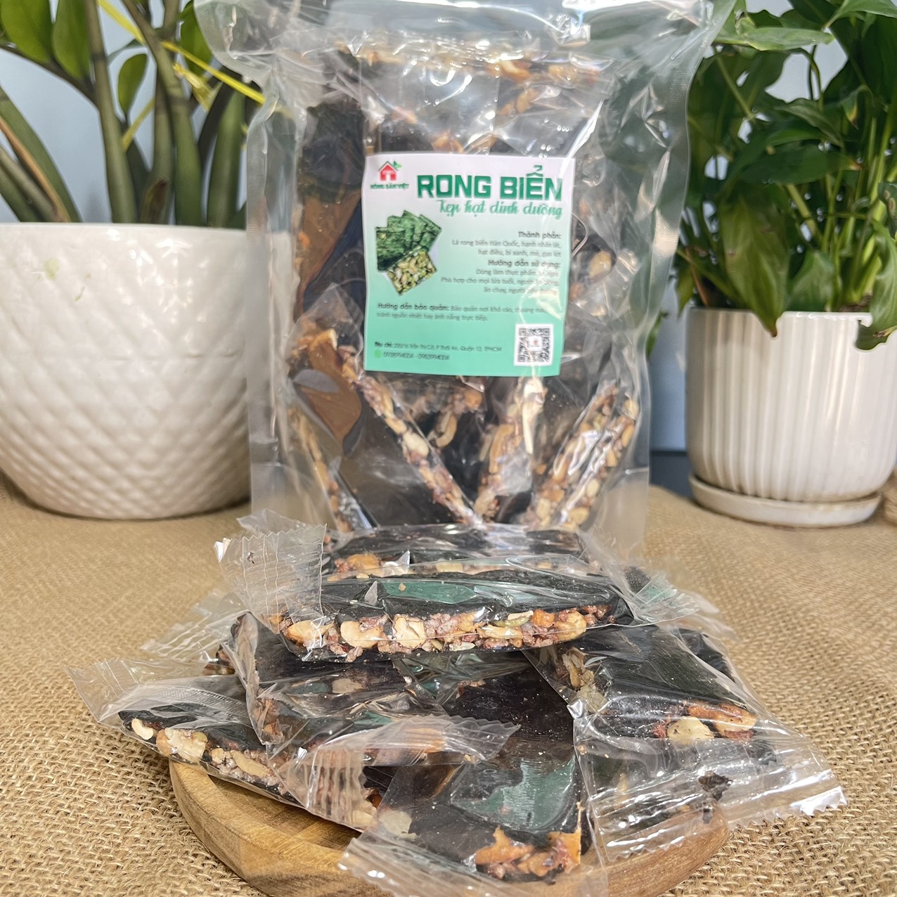 500gr Rong Biển Kẹp Hạt Dinh Dưỡng Siêu Hạt Tốt Cho Người Ăn Kiêng Giảm Cân