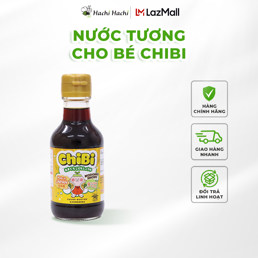 Nước tương ăn dặm giảm muối Nhật Bản 150ml ChiBi Yamagen cho bé từ 9 tháng tuổi - Hachi Hachi Japan Shop
