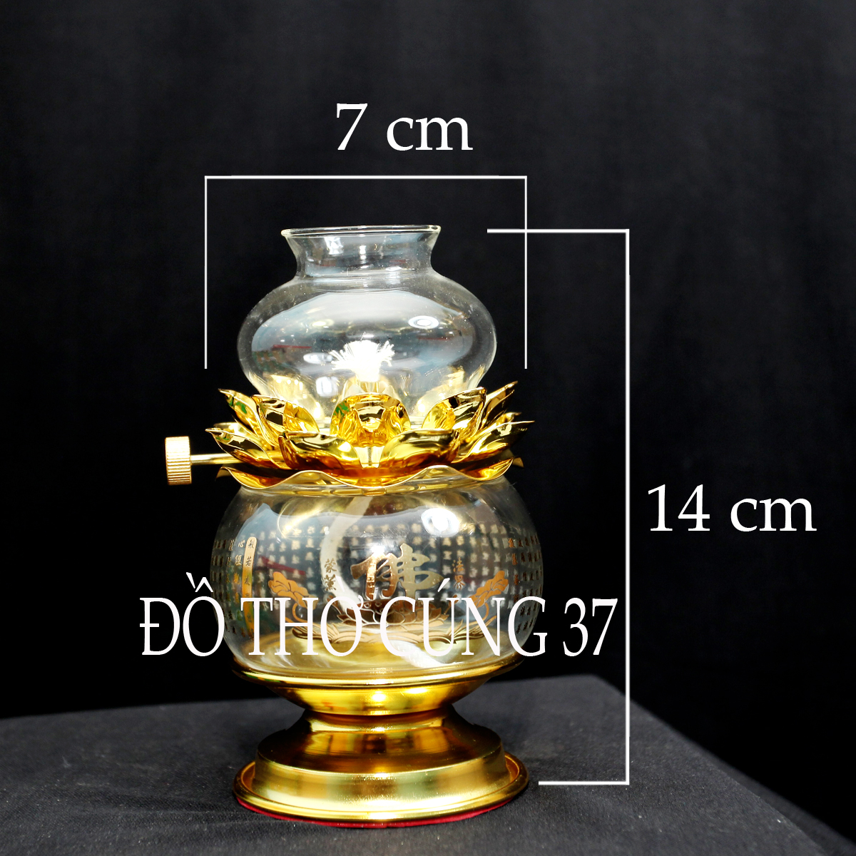 Đèn dầu lưu ly thủy tinh 02
