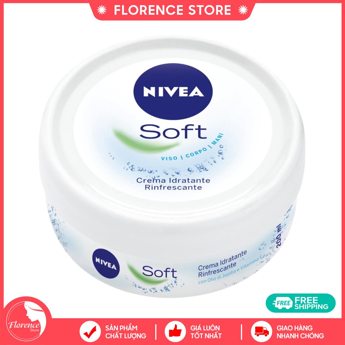KEM DƯỠNG ẨM CHO DA MẶT VÀ TOÀN THÂN NIVEA 200g Florence Store