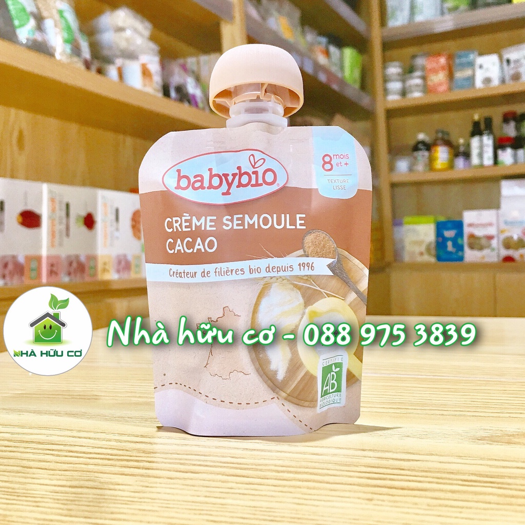 VÁNG SỮA hữu cơ cho bé vị cacao Babybio 85g  8 tháng - Date 10 2023 - Nhà