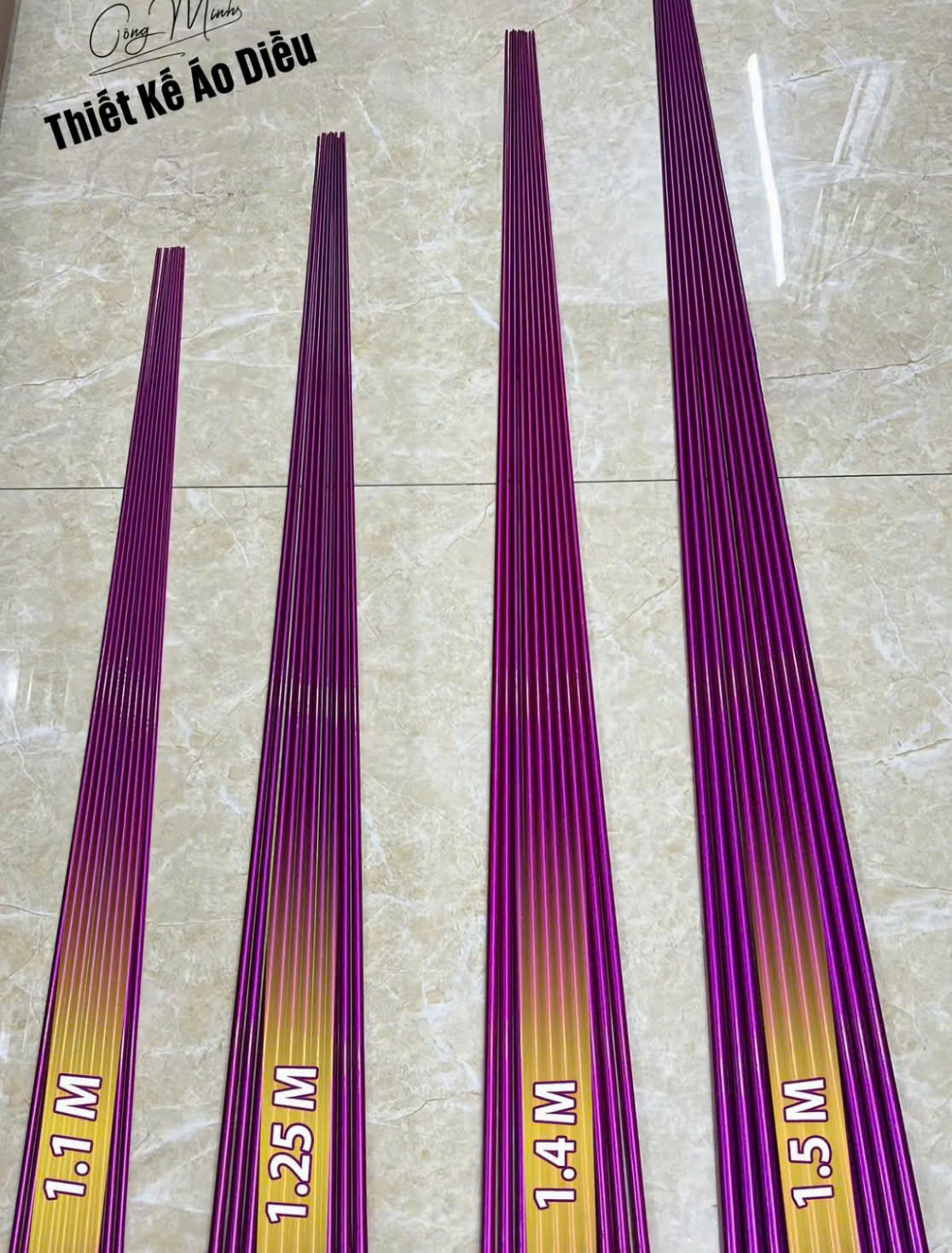 4 Nan Cacbon Tím-Xanh Chuối 1m1-1m25-1m40-1m55 Đa Dạng Kích Thước