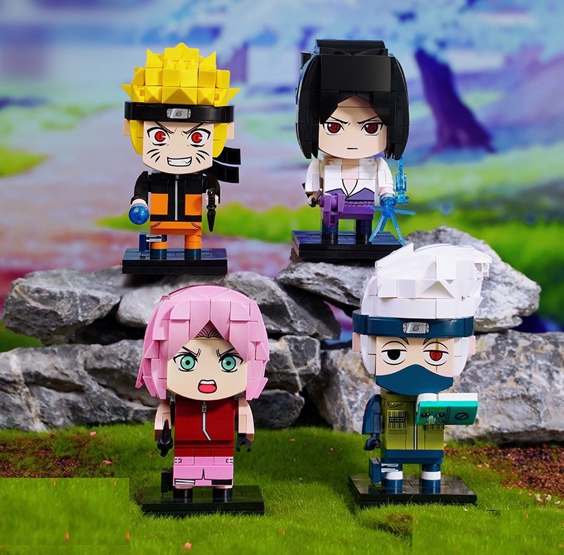 Mô hình lego naruto, đội 7 kakashi, naruto, sasuke, sakura, anime naruto, hoạt hình naruto