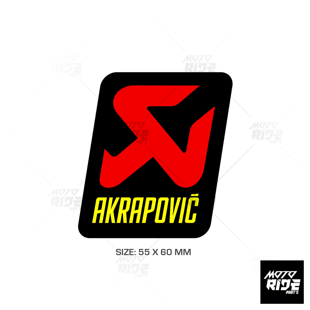 AKRAPOVIC P-HST13AL TEM PÔ VUÔNG MÀU 55x60mm CHÍNH HÃNG