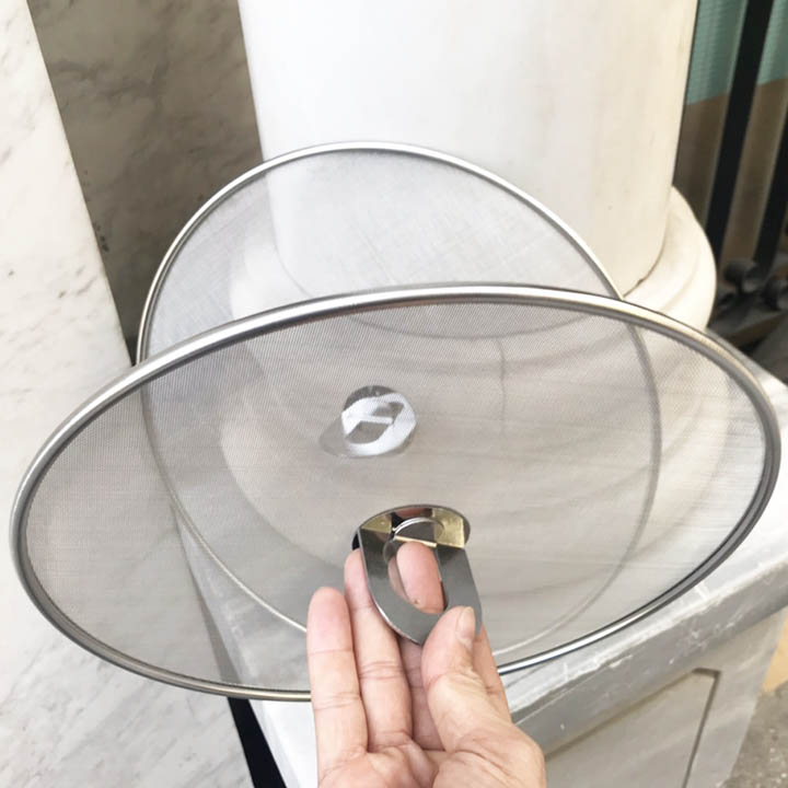 Nắp vung lưới inox 29cm chống văng dầu mỡ côn trùng