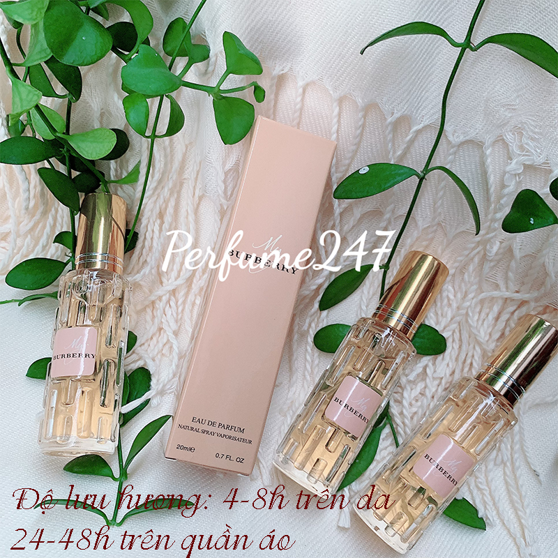 Combo 3 nước hoa nữ mini xách tay 20ml -mùi bubery