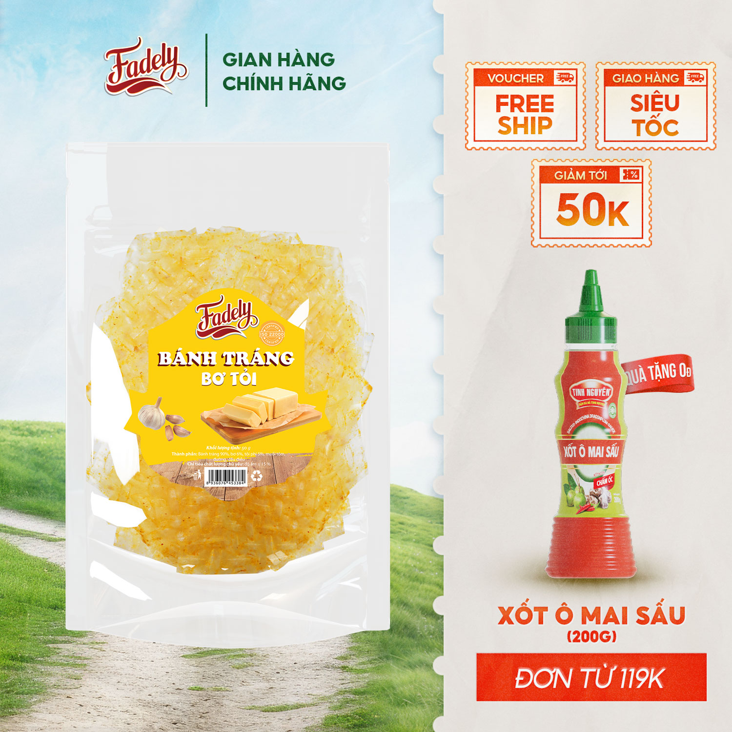 Bánh Tráng Trộn Bơ Tỏi Fadely