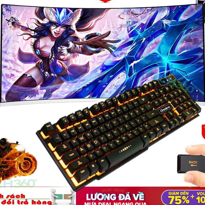 [HCM]Bàn Phím Cơ Game Thủ Bàn Phím Cơ TốtBàn phím fuhlen Bàn Phím Laptop. Mua Ngay Bàn Phím Bàn Phím Máy Tính Có Dây K600 Thiết Kế Giả Cơ Tích Hợp Đèn Led Vàng Đẹp Sử Dụng Dễ Dàng Nơi Thiếu Ánh Sáng.