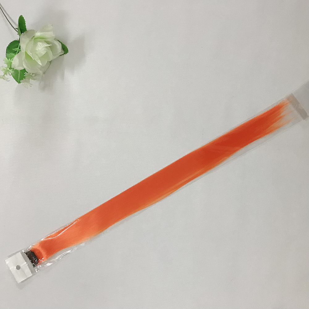 Combo 2 tep line tóc màu cam-dài 50-60cm mỗi tép nặng 3d- mua 5 line tặng 1 line