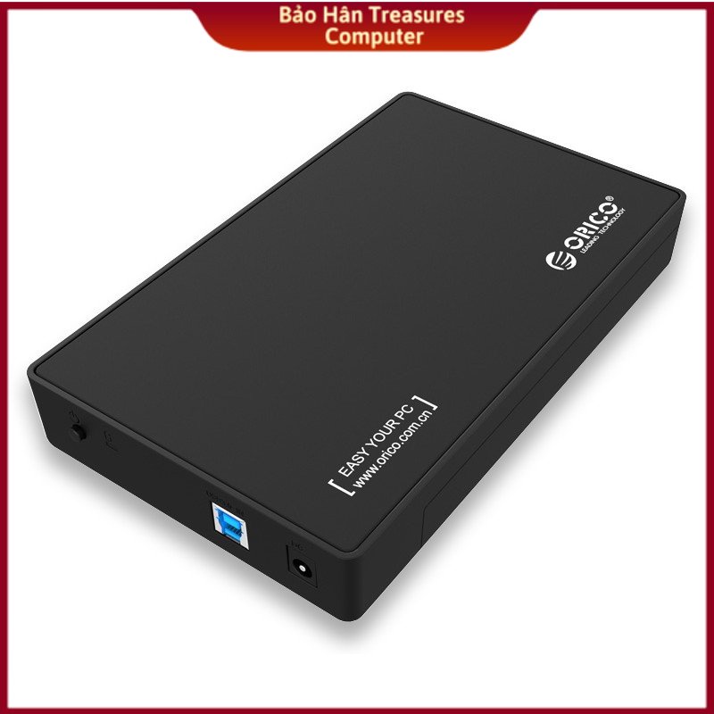 Hộp đựng ổ cứng Box ORICO 3588US3-BK 3.5 Inch SATA USB3.0 - Hàng Chính Hãng