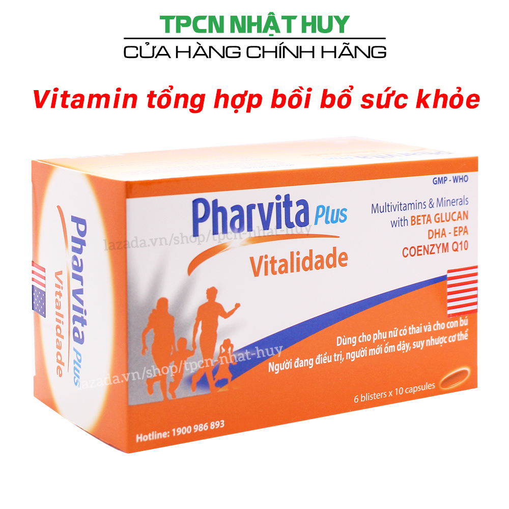 Vitamin tổng hợp Pharvita Plus giúp bồi bổ sức khỏe, giảm mệt mỏi