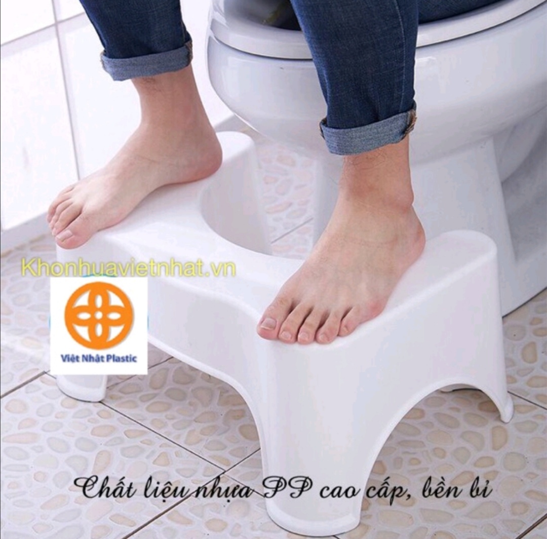 Ghế kê chân đi vệ sinh chống táo bón nhựa Việt Nhật. Kích thước 44 x 28 x 21cm. Thiết kế hiện đại sang trọng (MI269)