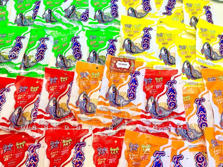Snack khô cá sợi taro gói 20gr thái lan