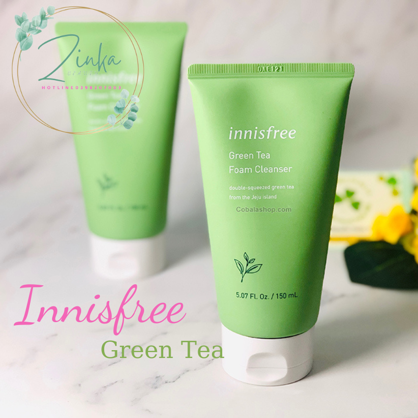 Sữa rửa mặt trà xanh innisfree green tea cleansing foam sữa rửa mặt làm sạch sâu dưỡng ẩm mẫu mới