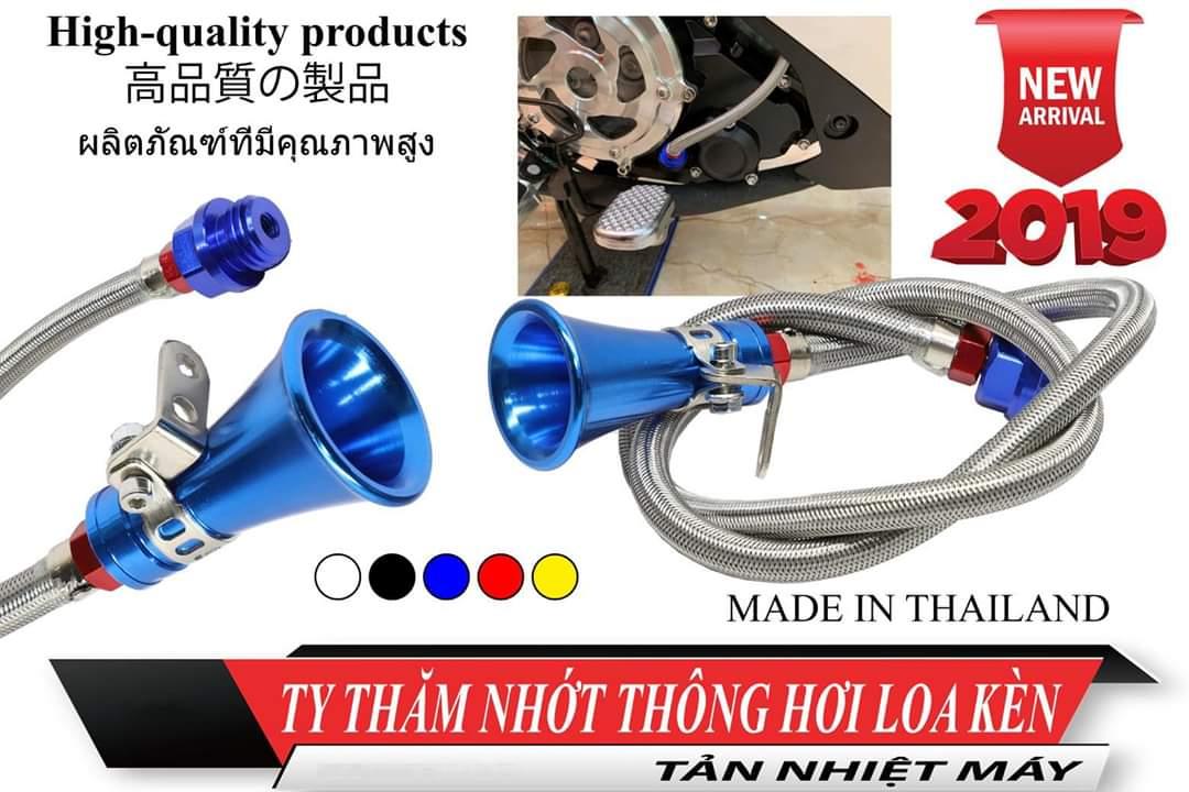 Nắp Nhớt thông hơi dây inox loa kèn xe máy